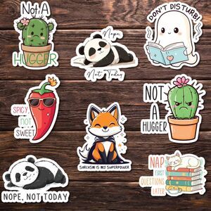 Funny Animal Quote Sticker Bundle – Hilarious & Cute Vinyl Stickers